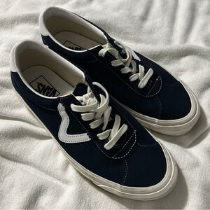 Vans Men's Dark Blue and White Sneakers
